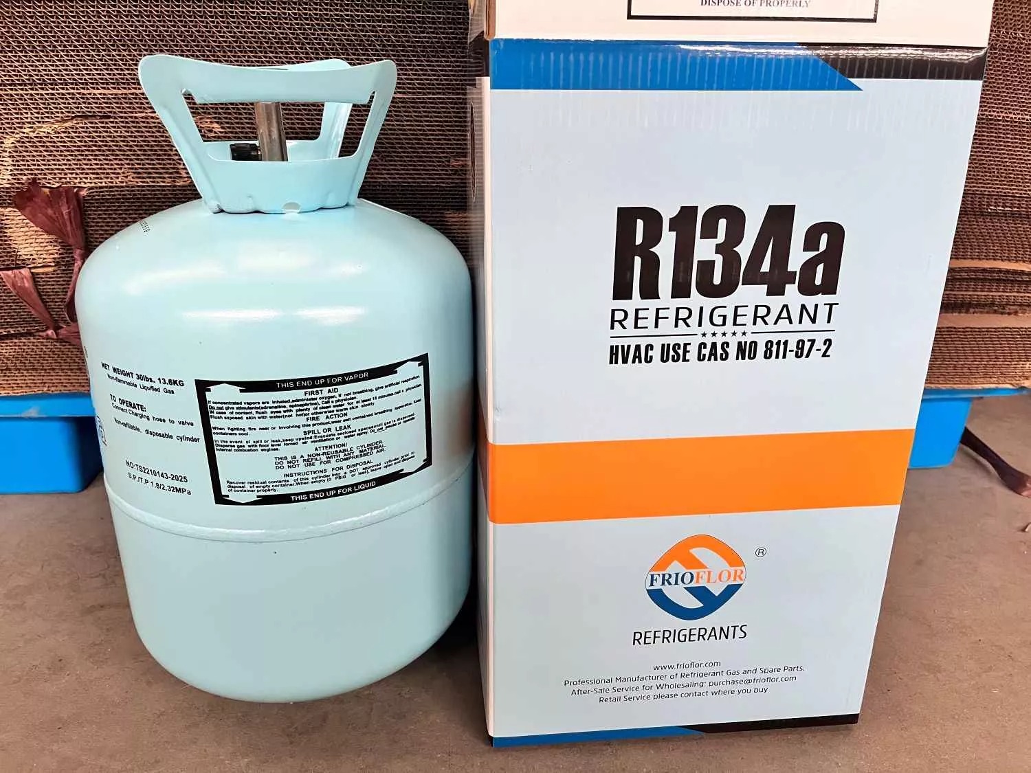 Chinese Refrigerant Factory Producing FRIOFLOR Refrigerant Gas